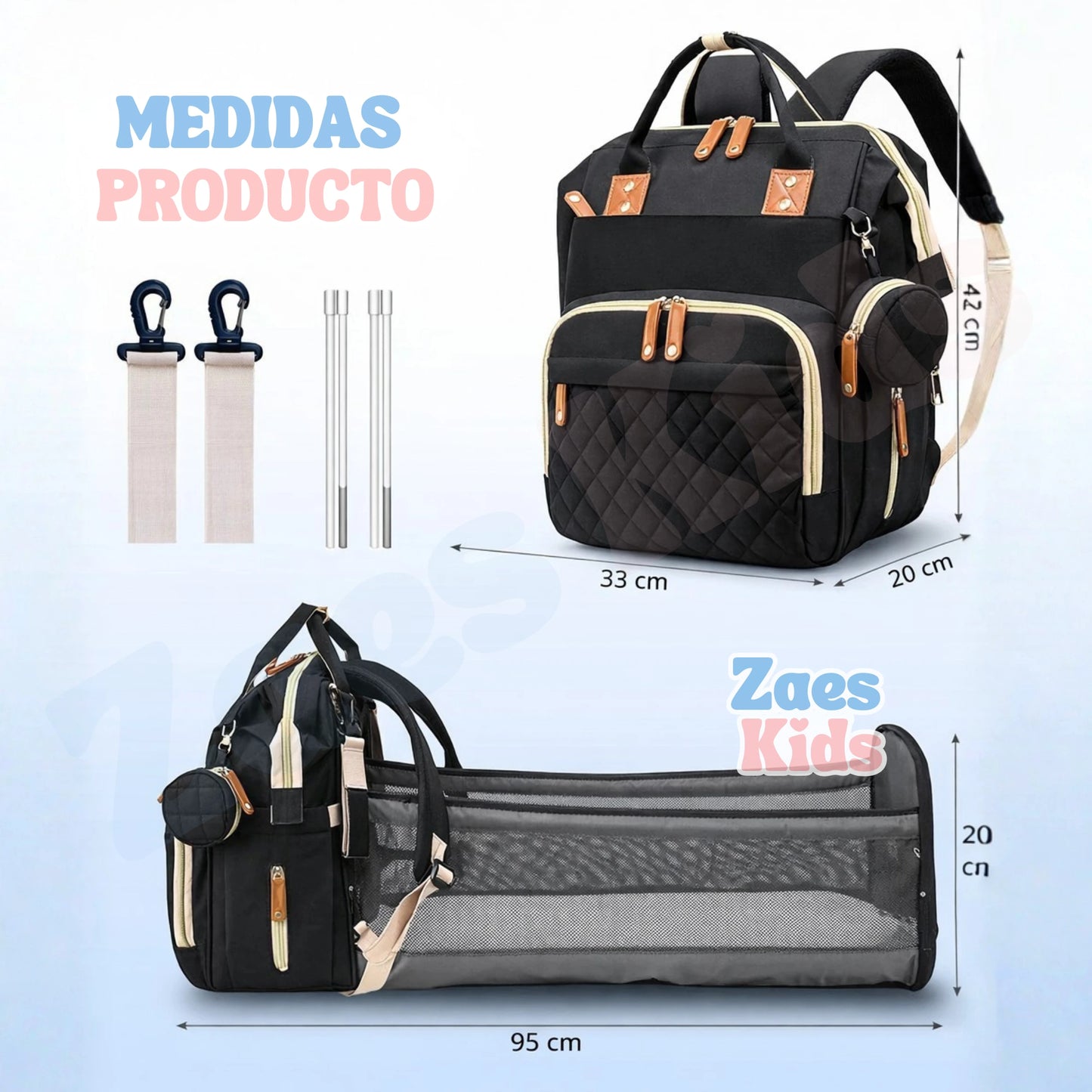 Morral Pañalera Con Cambiador Multifuncional 3 en 1 – TravelCare
