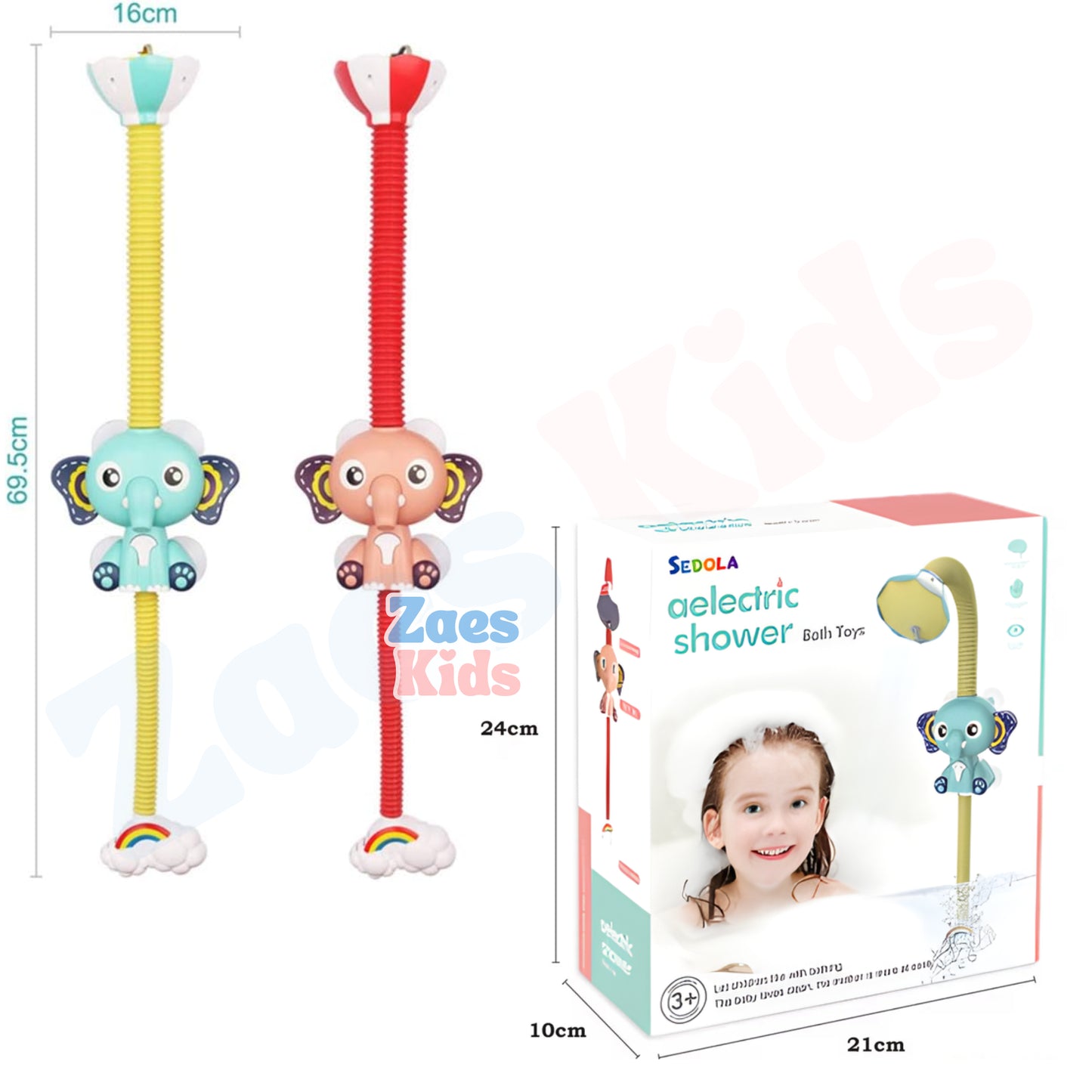 Ducha Regadera Interactiva para Bañera Elefante con Manguera Flexible