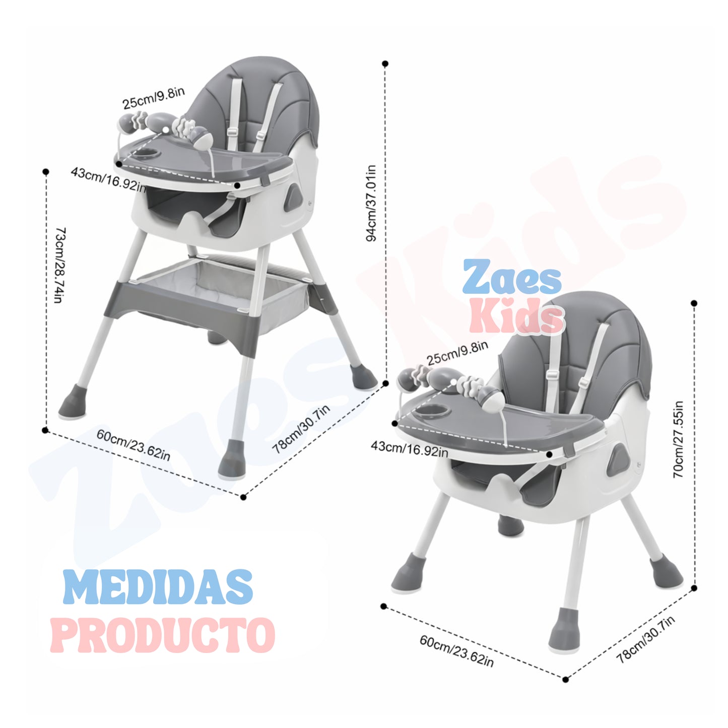 Silla Comedor Mecedora 5 en 1 Naomi- Edición Premium