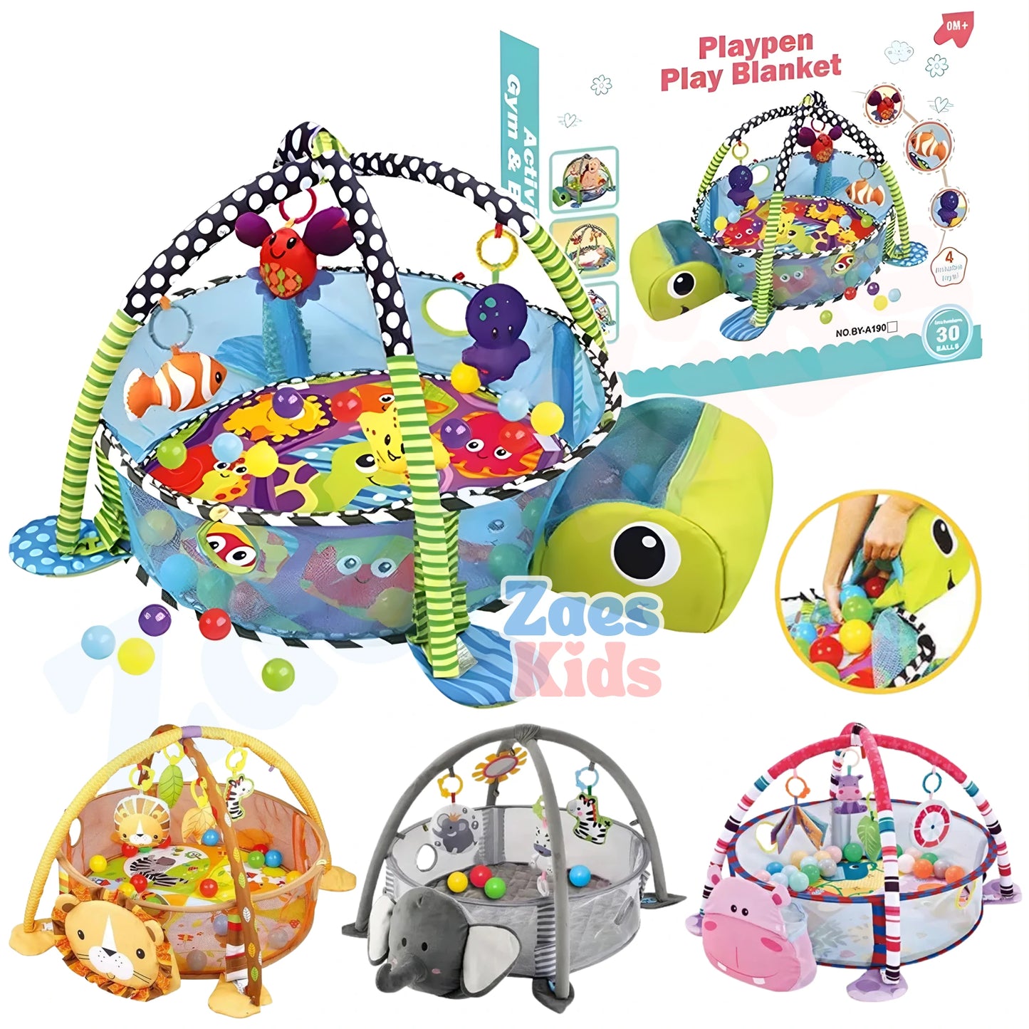 Gimnasio Interactivo 3 en 1 + Piscina Pelotas - AnimalsPlay