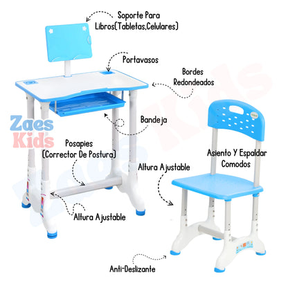 Escritorio Infantil Escolar Ajustable Con Silla - SmartKids