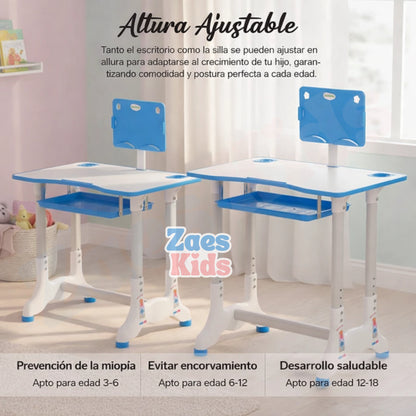 Escritorio Infantil Escolar Ajustable Con Silla - SmartKids
