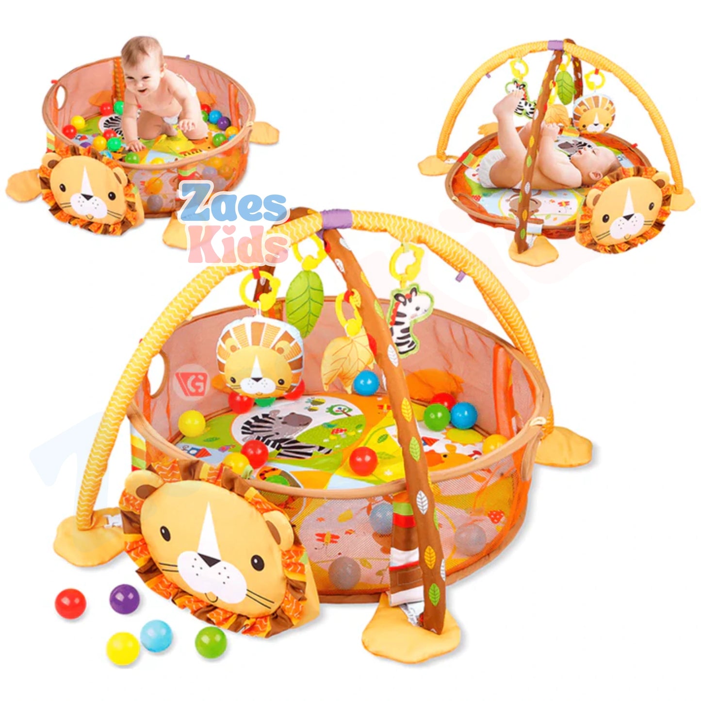 Gimnasio Interactivo 3 en 1 + Piscina Pelotas - AnimalsPlay