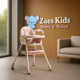 Silla Alta Convertible 4 en 1 – Plegable, Segura y con Ruedas