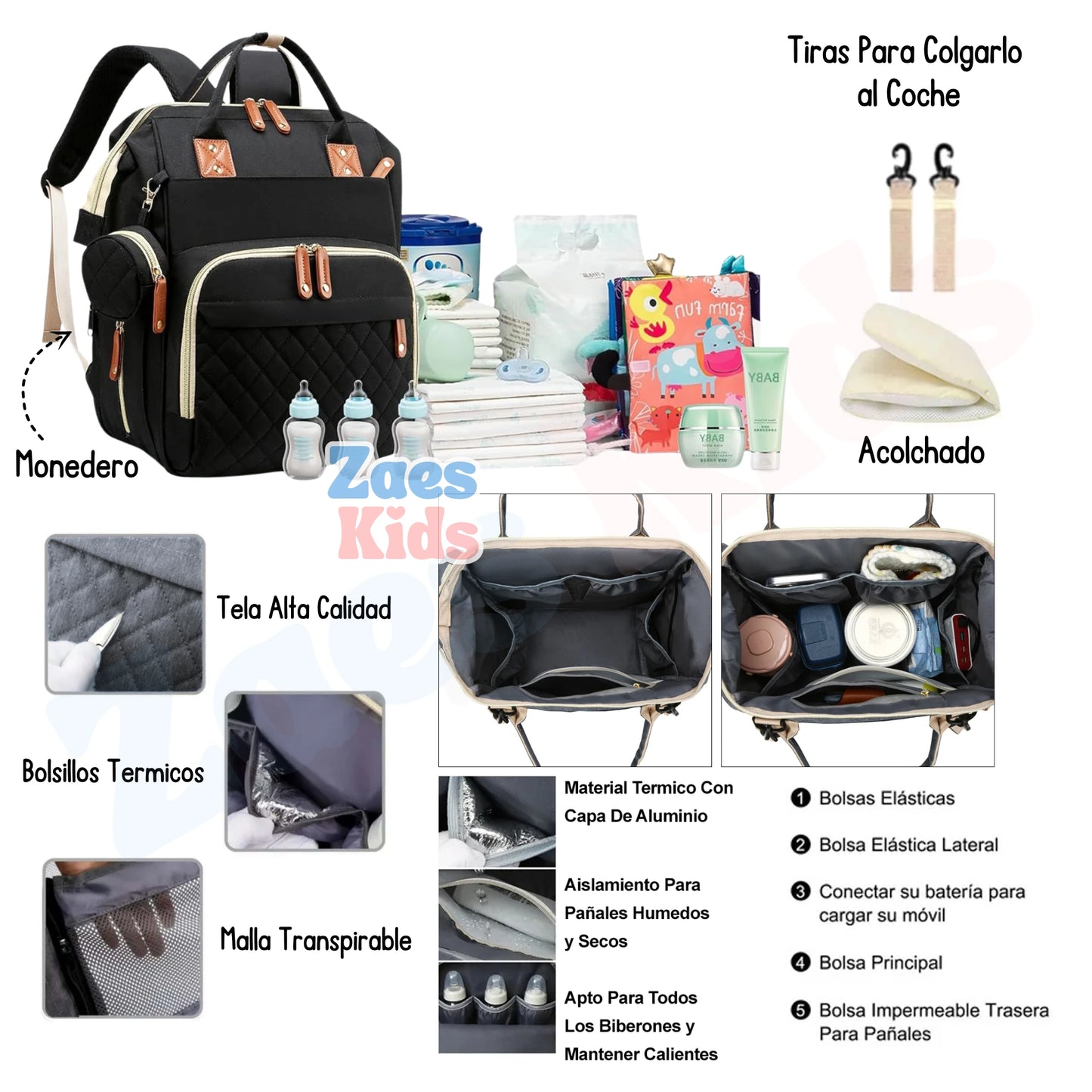 Morral Pañalera Con Cambiador Multifuncional 3 en 1 – TravelCare