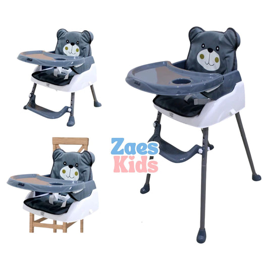 Silla Comedor Oso 3 en 1   Alta, Baja y Portatil