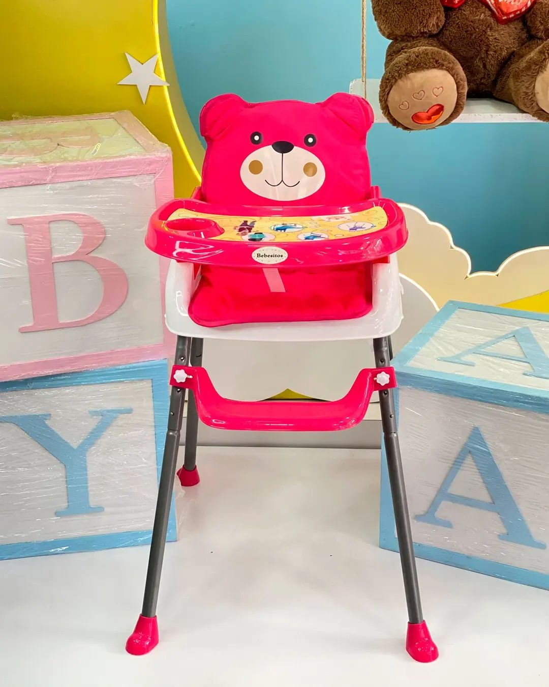 Silla Comedor Oso 3 en 1   Alta, Baja y Portatil