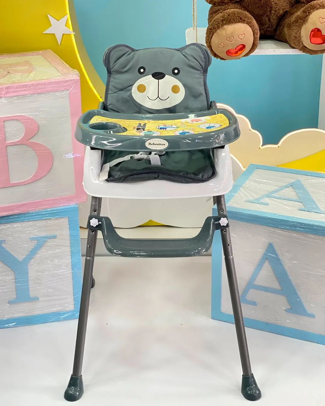 Silla Comedor Oso 3 en 1   Alta, Baja y Portatil