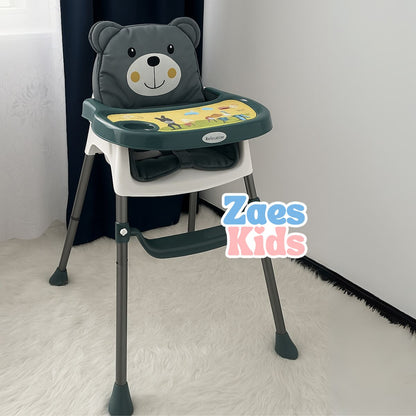 Silla Comedor Oso 3 en 1   Alta, Baja y Portatil