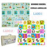 Tapete Extra Grande Plegable Doble Faz Antigolpes + Estuche 200x180Cm