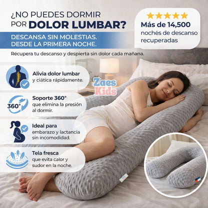 Almohada Ortopédica Ergonómica De Maternidad y Descanso Grande - TotalRest Pro