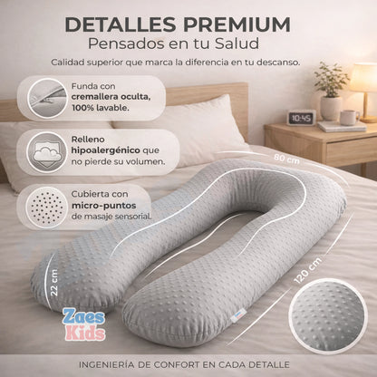 Almohada Ortopédica Ergonómica De Maternidad y Descanso Grande - TotalRest Pro