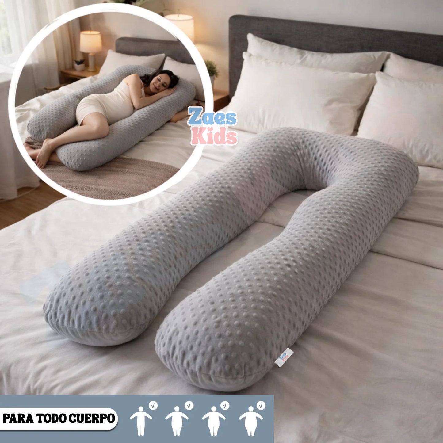 Almohada Ortopédica Ergonómica De Maternidad y Descanso Grande - TotalRest Pro