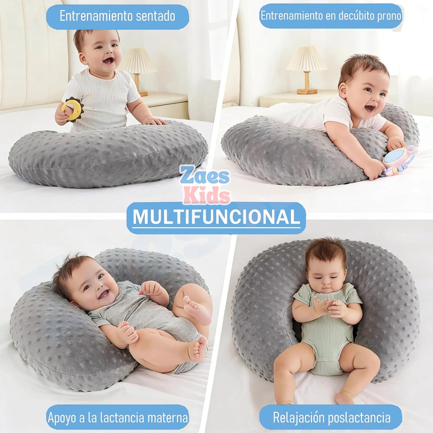 Cojín de Lactancia Ergonómico para Bebé Multifuncional Comfort Baby