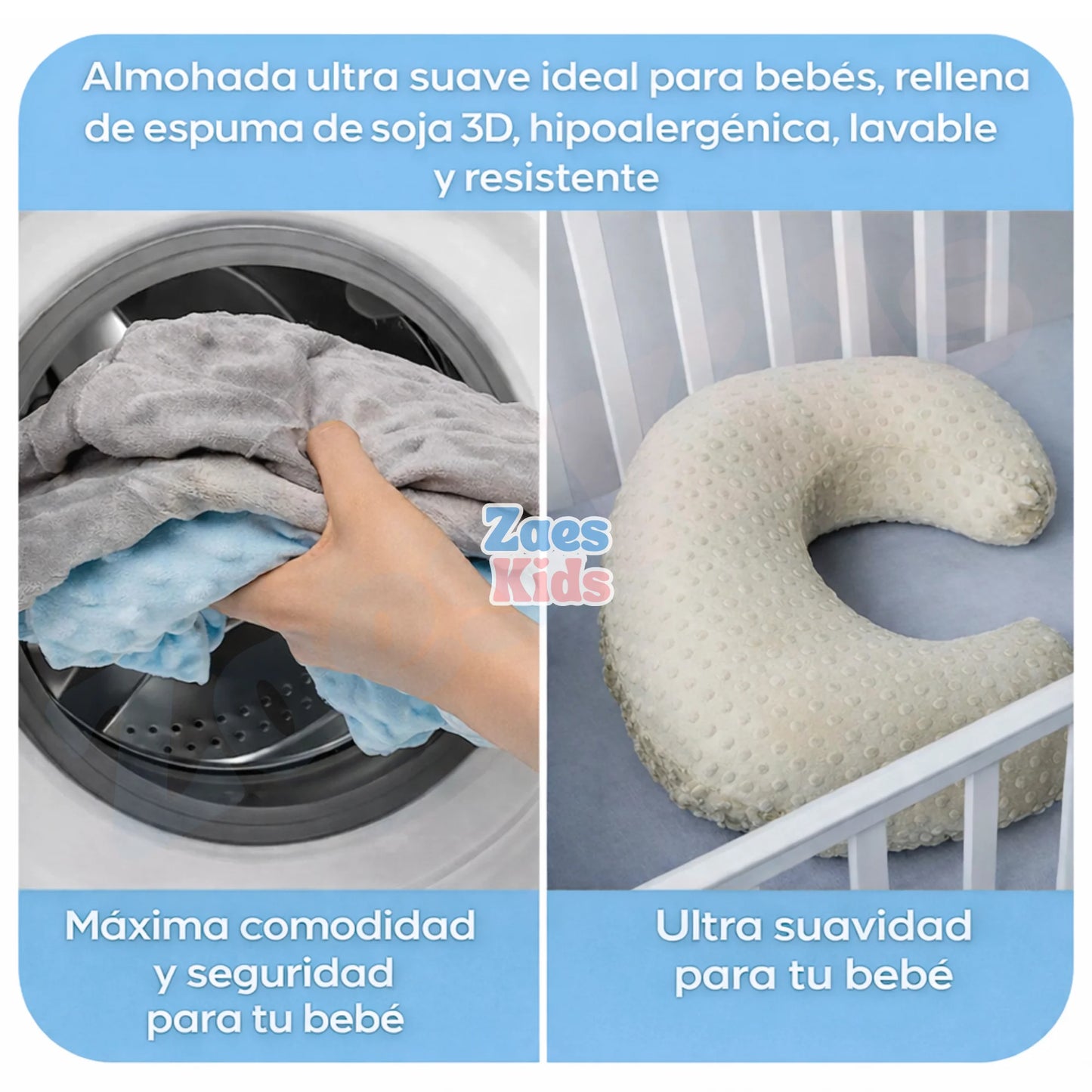 Cojín de Lactancia Ergonómico para Bebé Multifuncional Comfort Baby