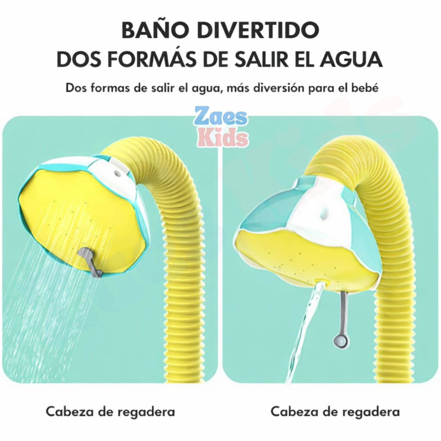 Ducha Regadera Interactiva para Bañera Elefante con Manguera Flexible