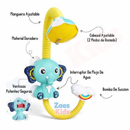 Ducha Regadera Interactiva para Bañera Elefante con Manguera Flexible