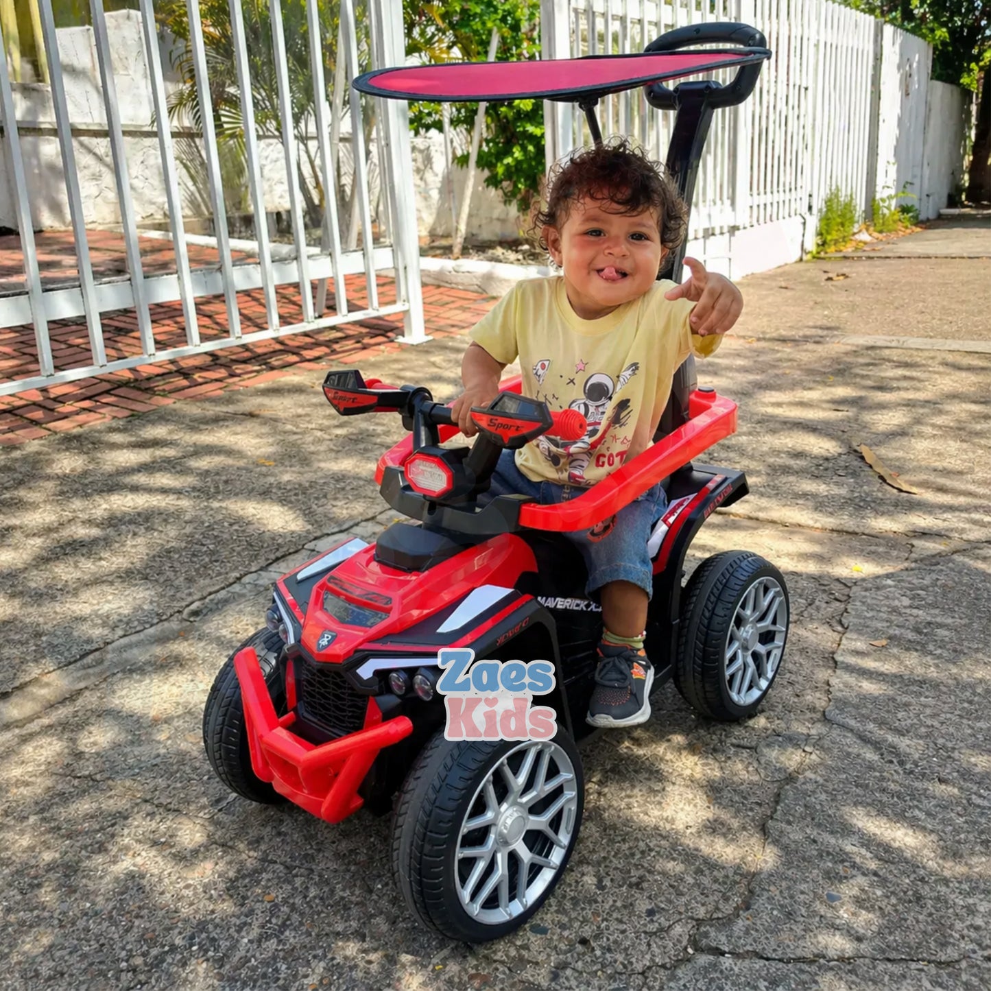 Cuatrimoto Eléctrica Infantil con Control Remoto y Capota