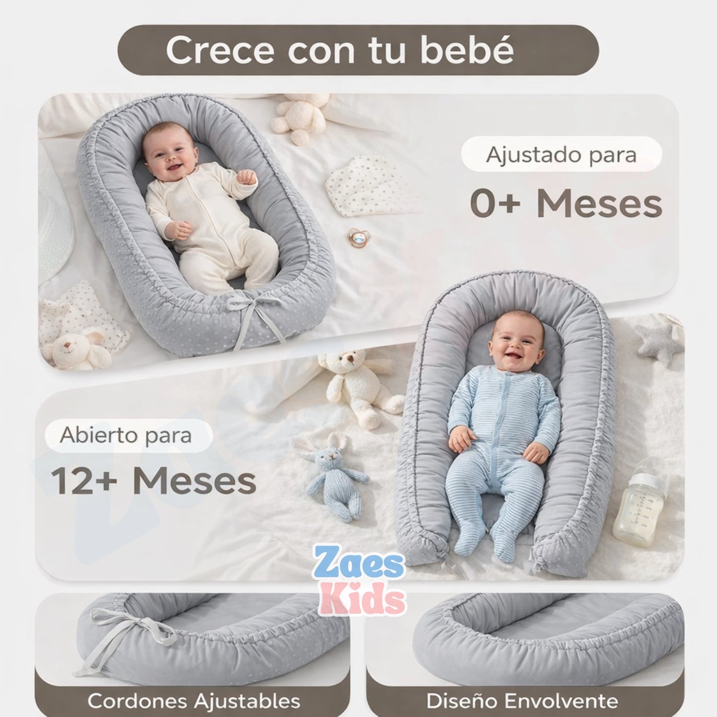 Nido para Bebé Ergonómico Recién Nacido Multifuncional - DreamNest Pro