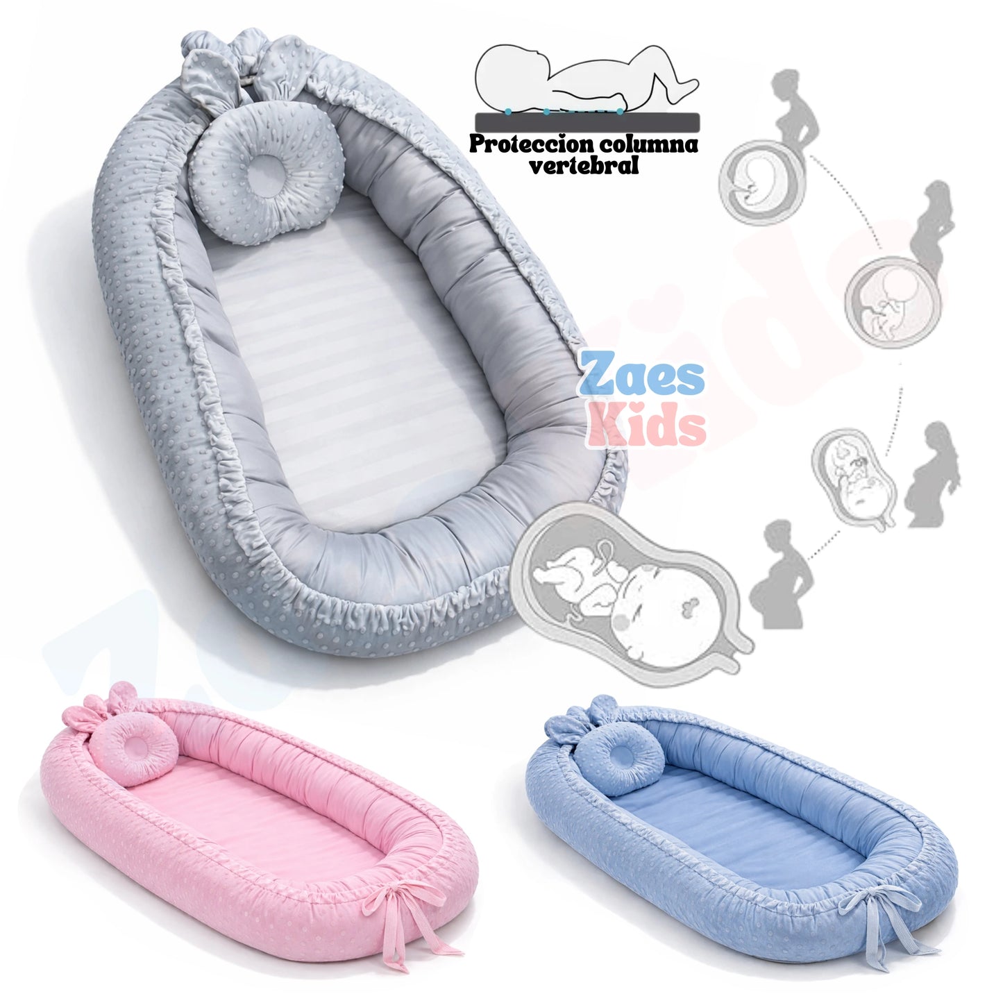 Nido para Bebé Ergonómico Recién Nacido Multifuncional - DreamNest Pro