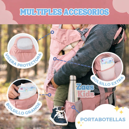 Cargador Portabebés Silla Ergonómico 6 En 1 Multiposiciones Para Bebe