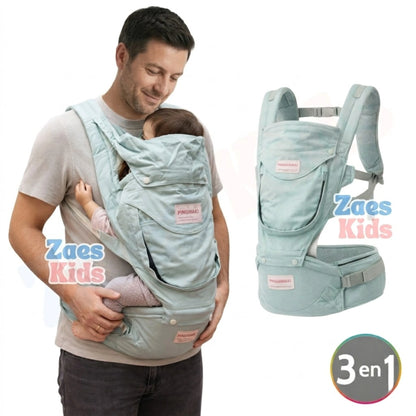 Cargador Portabebés Silla Ergonómico 6 En 1 Multiposiciones Para Bebe