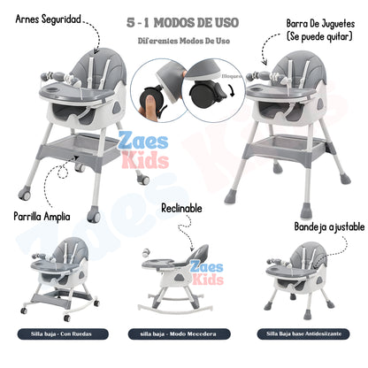 Silla Comedor Mecedora 5 en 1 Naomi- Edición Premium