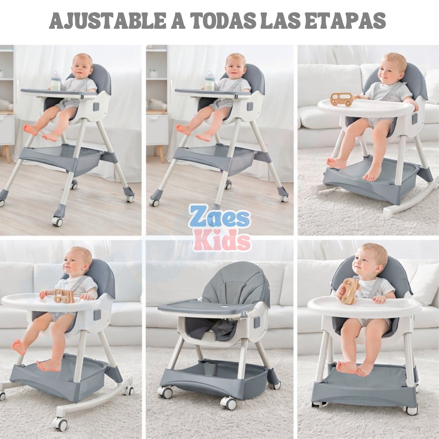 Silla Comedor Mecedora 5 en 1 Naomi- Edición Premium